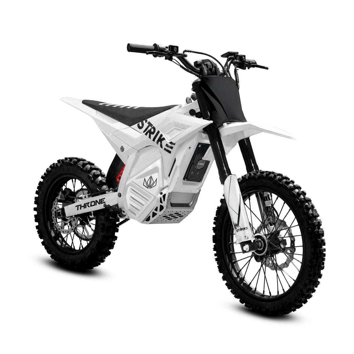 Shadow Strike, white 5,000 W configuration — official alternate view from Strike Cycles